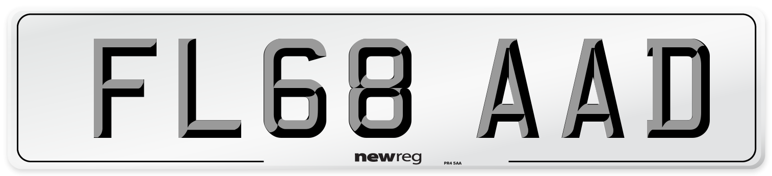 FL68 AAD Number Plate from New Reg